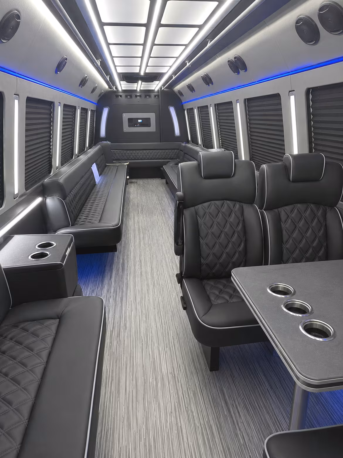 fremont 25 passenger party bus inside