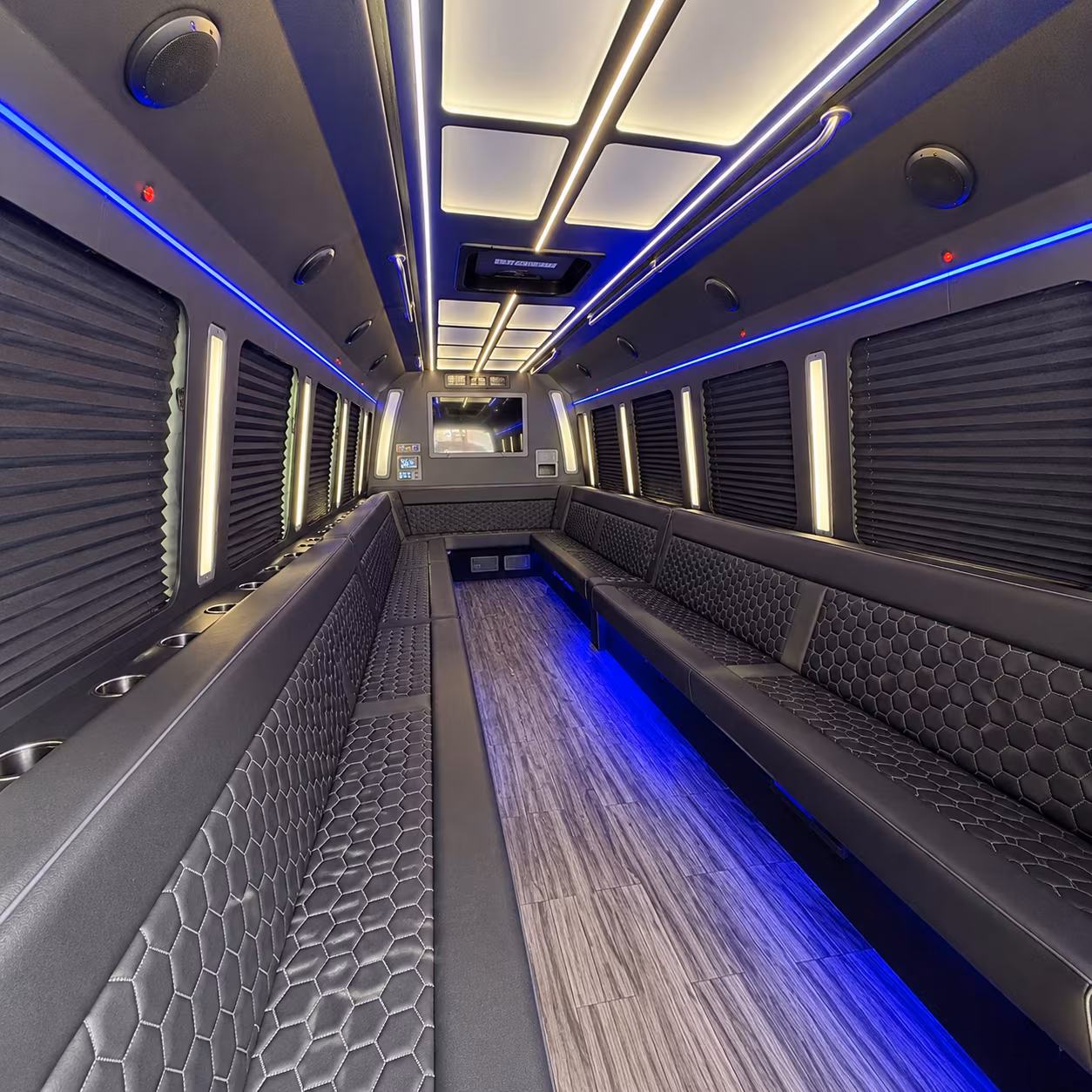 fremont 30 passenger party bus interior
