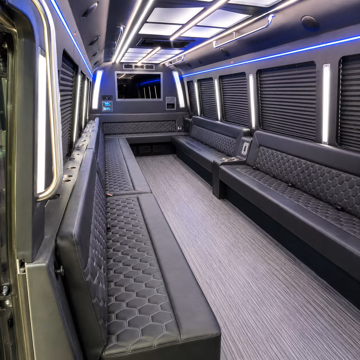 fremont 40 passenger party bus interior