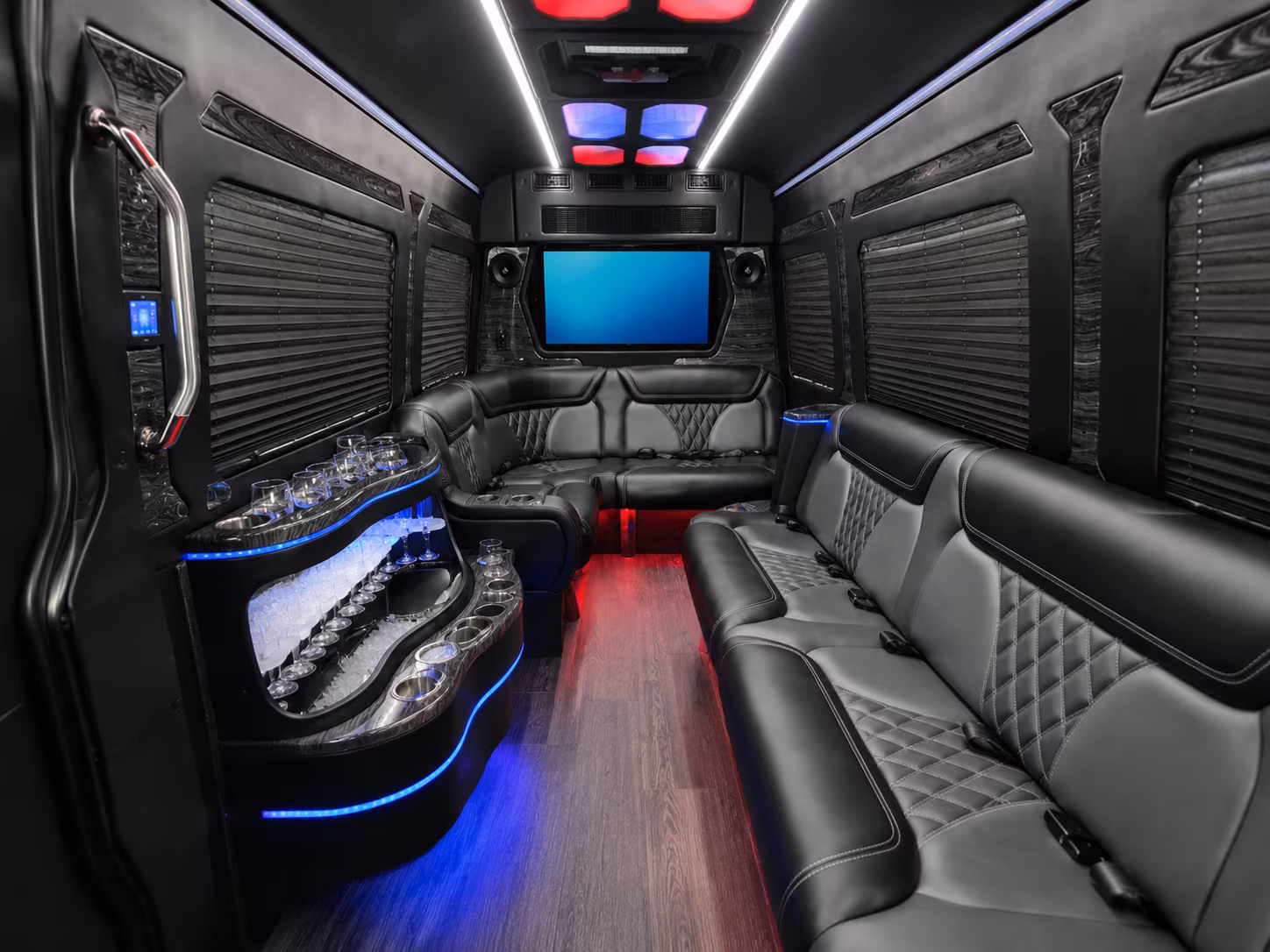 fremont 50 passenger party bus inside
