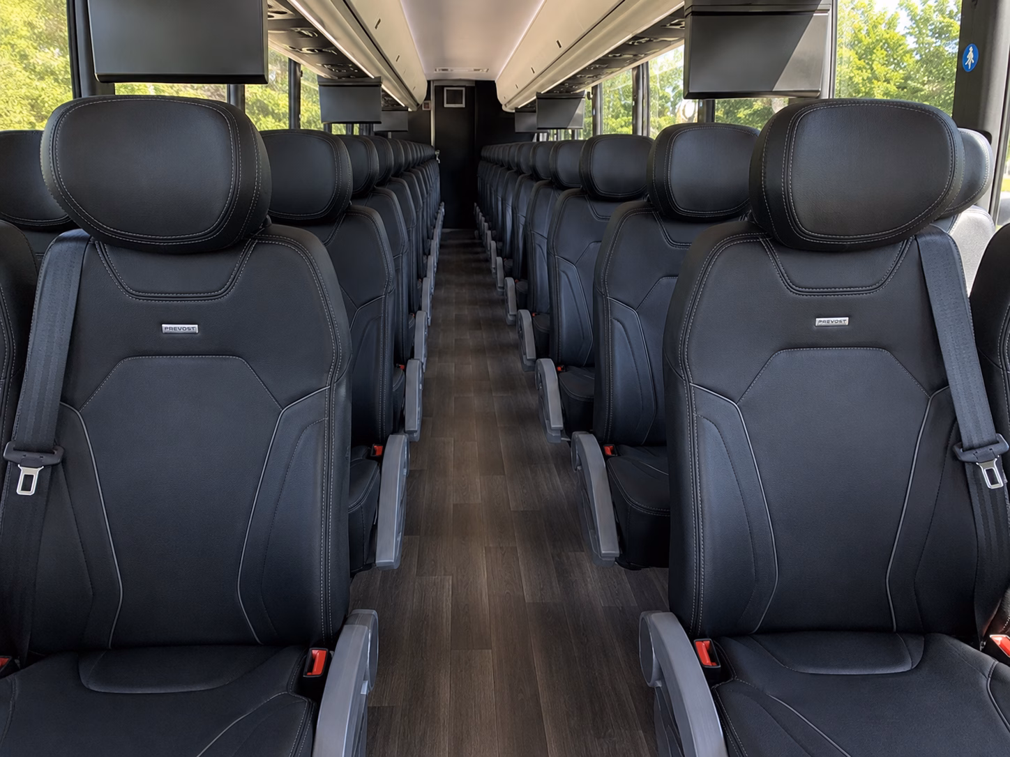 fremont charter bus rental interior